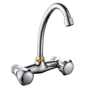 WKT K01- double handle wall kitchen mixer