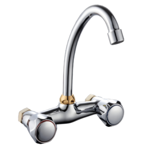 WKT K01- double handle wall kitchen mixer