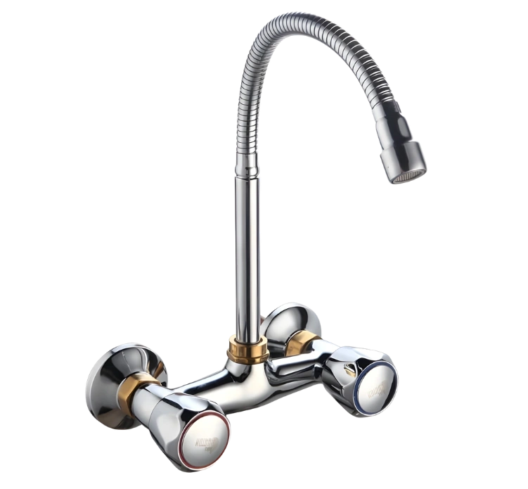 WKT KF- double handle wall mounted kitchen mixer