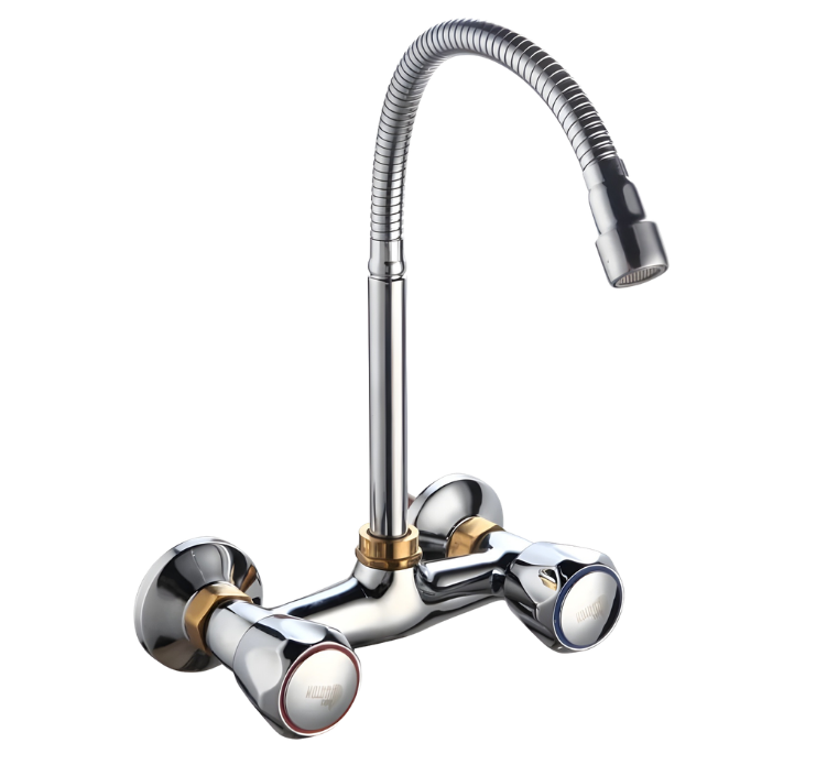 WKT KF- double handle wall mounted kitchen mixer