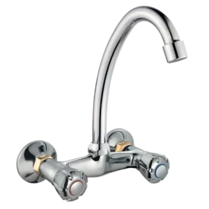 WSKT K01, double handle kitchen wall mounted mixer
