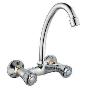 WSKT K01, double handle kitchen wall mounted mixer